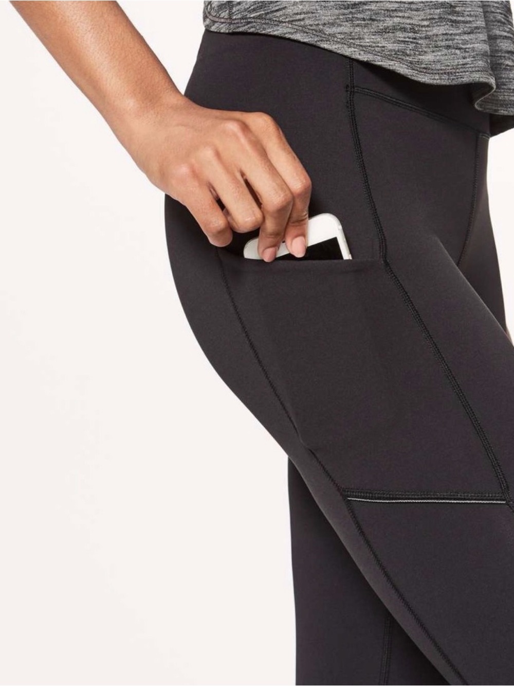 Lululemon Athletica Speed Up Leggings Black with Side Pockets Size 6 - Picture 3 of 8